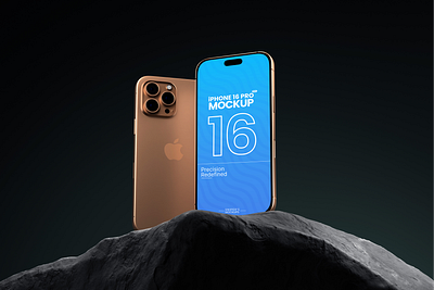 FREE iPhone 16 Pro Mockup Gravity Carve Pack 3d bashir mohammed blender cycels design free freebie graphic design high quality iphone iphone mockup mockup psd rock snipers mockups ui uiux