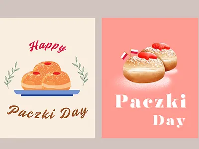 Paczki Day - Fat Thursday bannar design graphic design illustration logo webdesign