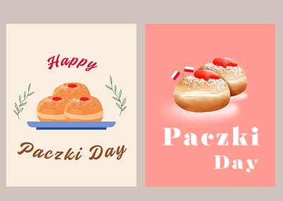 Paczki Day - Fat Thursday bannar design graphic design illustration logo webdesign