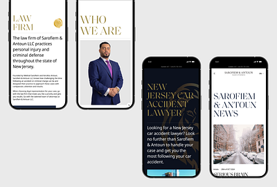 Sarofiem & Antoun Mobile Website Design Lawyer Firm - About Us about us advocacy branding corporate law law firm lawyer mobile ui news page sarofiem antoun ui ui design web design website design