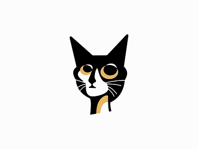 Surrealist Cat Logo animal branding cartoon cat character design face gaming identity illustration kitty logo mark mascot pet portrait surrealist symbol vector vet