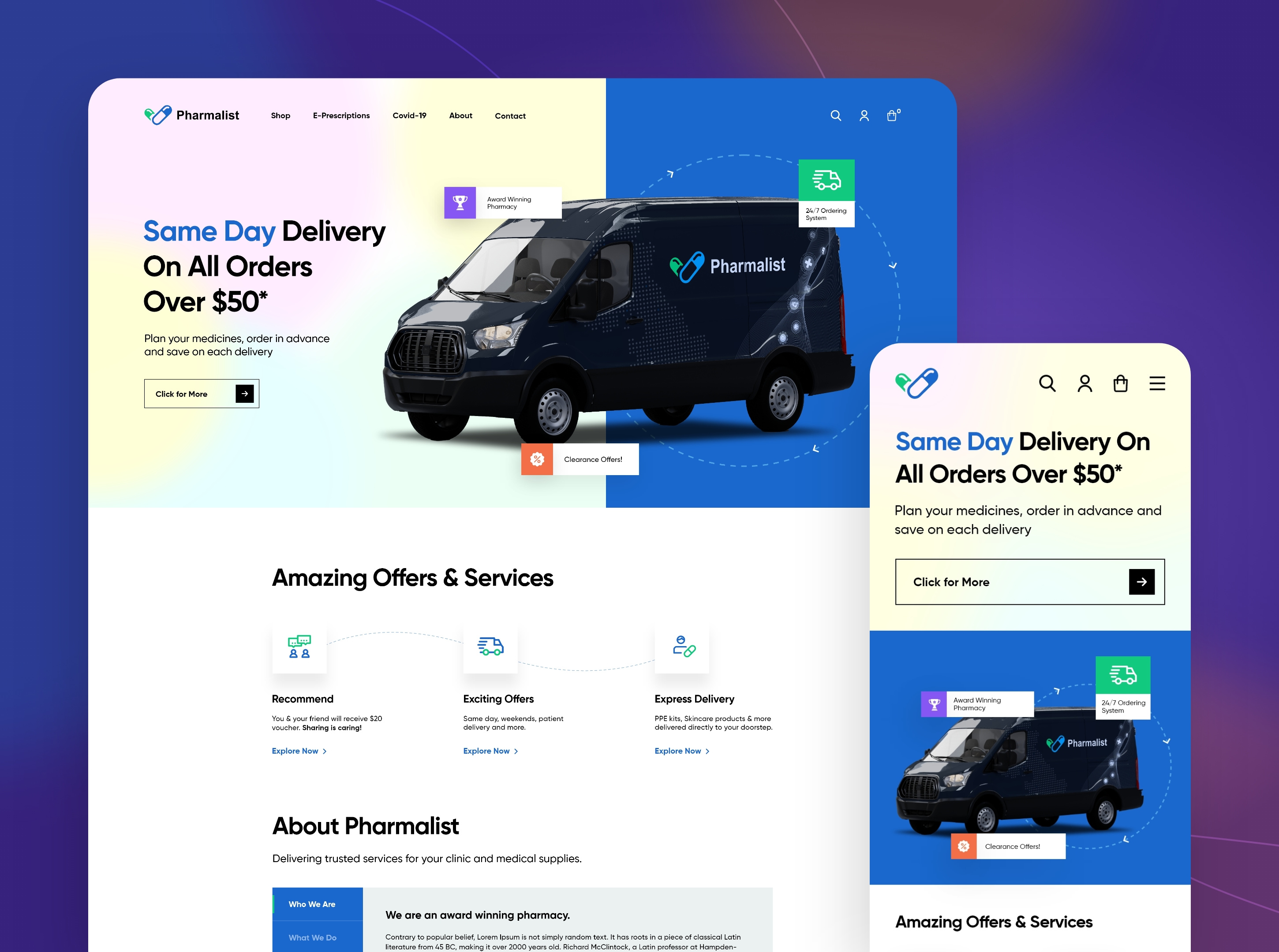 Example of Figma Landing Page Design