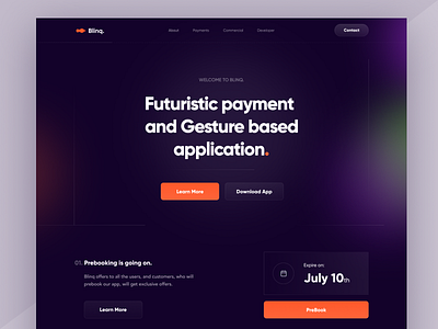 Landing Page app blur branding crypto dark design gradient illustration ios landing page logo mesh minimal payment ui web website