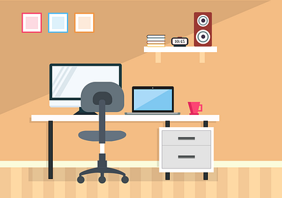 Workspace Illustration illustration workspace