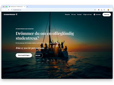 Studentresor.se – From Idea to Thriving Business booking site brucy student travel travel site web design website design