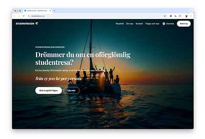 Studentresor.se – From Idea to Thriving Business booking site brucy student travel travel site web design website design