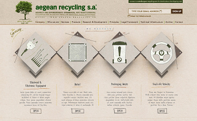 AEGEAN RECYCLING S.A. - RESPECT THE ENVIRONMENT. graphic design icon design illustration logo mobile design responsive web design