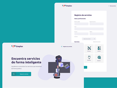 Emplex - landing page design design ui ux web web design