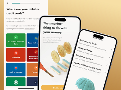 Investment App Design app design banking app bright color palette budgeting app coins credit cards finance finance management finance planner fintech funding investing app investing strategy mobile banking mobile finance modern design money transfer trading user friendly wealth