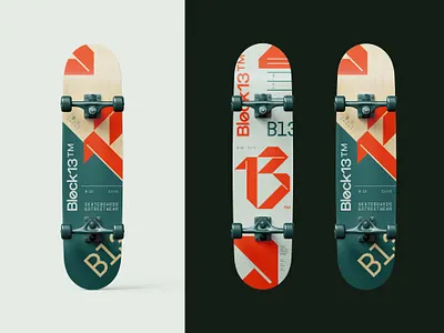 Block13 Promo Board Design 2 13 b13 block board brand deck fashion future futurism logo monogram skateboard streetwear symbol utilitarian wheels