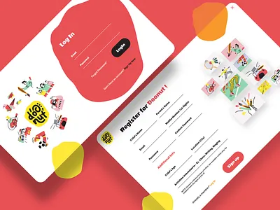 Login and Sign up page authentication screen childern activity clean ui creative design design illustrations login minimal modern design product design sign up ui ux vector visual design