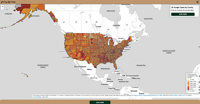 Hunger Map branding data visualization design logo ui ux web design