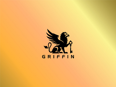 Griffin Logo animal fantasy fantasy griffin flying griffin golden griffin graphics design griffin griffin key griffin key logo griffin logo griffins gryphon illustration logo design old bird old eagle powerpoint strong griffin top griffin warrior