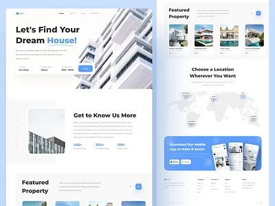 Griyo - Home Rent Landing Page apartment app clean design home landing page minimalist property real estate real estate agency rent ui uidesign uiux ux web design website