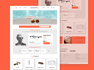 KACAMATAKU - Eyewear Store Home Page branding design eyewear glasses graphic design logo ui web