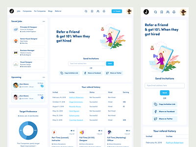 Refer Page illustrations job platform jobs jobs ui landingpage product design refer refer. page responsive design share share with friends uidesign uiux uxdesign website refer websitedesigner