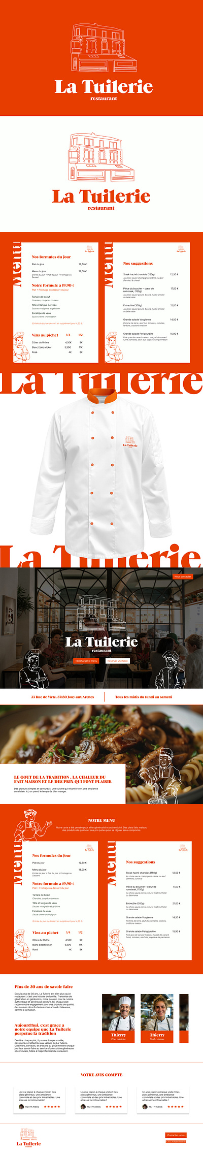 Branding restaurant la Tuilerie branding graphic design logo ui
