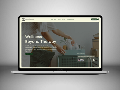 Wellness & Therapy UI – Calm, Clean, and Intuitive heropagedeisgn mentalhealth ui ui visuals uiux websitedeisgn