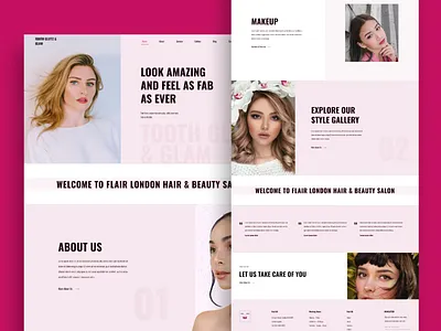 Glamour Portfolio Site agency beauty branding color design ecommerce home design illustration landing page logo love portfoilo service typography ui ux vector