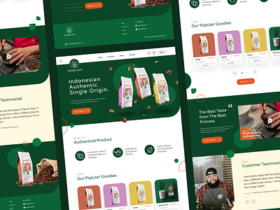 Panen Kopi - Coffee Product Website 3d branding character design coffee coffeeshop drink flat design food graphic design illustration landing page logo market place packaging product vector web website