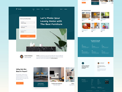 Furniture Homepage - Furnits clean furniture furniture app furniture landingpage furniture store furniture website home design interface interior interior landingpage minimal minimalist real estate