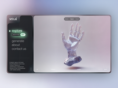 Sets.ai / UI & GenAI Web Tool Concept ai daily ui genai layout typography ui ux