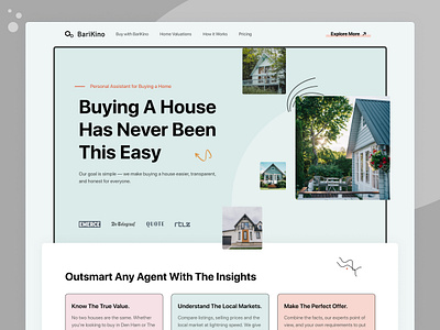 Real Estate Landing Page design designer frontend developer header landing landingpage real estate saas section ui ux web web design webflow website