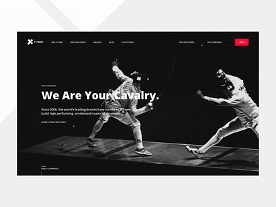 X-Team / Landing Page - For Companies clean design landing landingpage ux website xteam