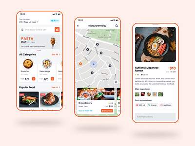 Tastee - Food and Restaurant App design figma desig food food app food delivery interface mobile app mockup restaurant ui ux