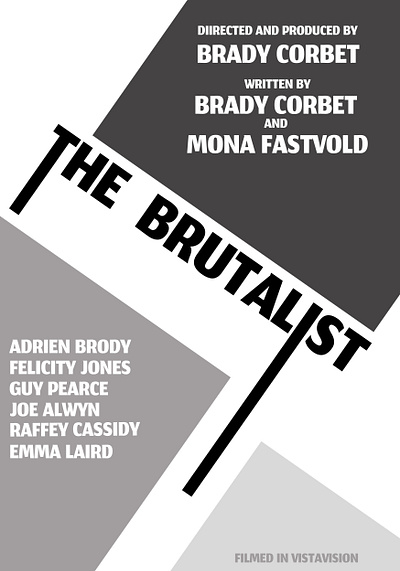 The Brutalist. Movie poster. bauhaus dribbble dribbbleweeklywarmup figma illustration movie poster poster vector