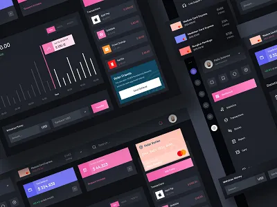 Bank App Dashboard 🏦 balance bank bank app bank dashboard banking card credit dark dark dashboard dashboard finance financial funds money payment statistics transaction transfer withdraw