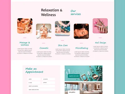 Beauty Studio concept app beauty studio concept design spa ui ux