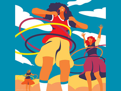 Loop fun illustration loop sports woman