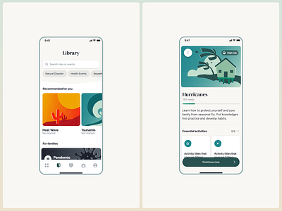 Harbor iOS app app design disaster illustration ios prepardness readiness ui ux