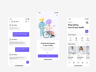 Telemedicine App design figma health healthcare mobile app telemedicine ui ui ux uiux ux