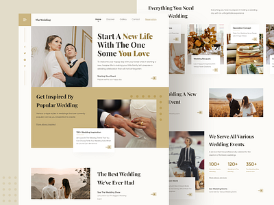 Wedding Website agency bridal bridesmaid homepage landing page marriage ui uiux ux web web design website wedding wedding agency