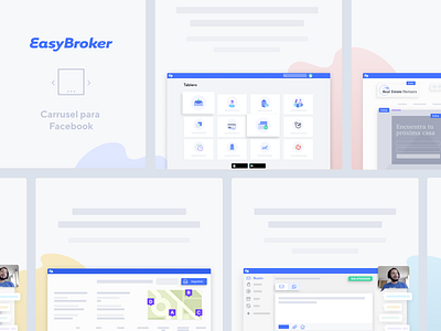 Carrusel de Facebook: Talleres en línea advertising branding carousel easybroker facebook illustration ui ux workshop