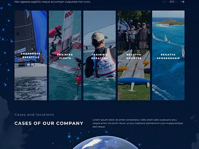 Sailing events company UX/UI design 3d animation branding design events figma graphic design landing logo motion graphics sailing sea trips ui ux vector web design
