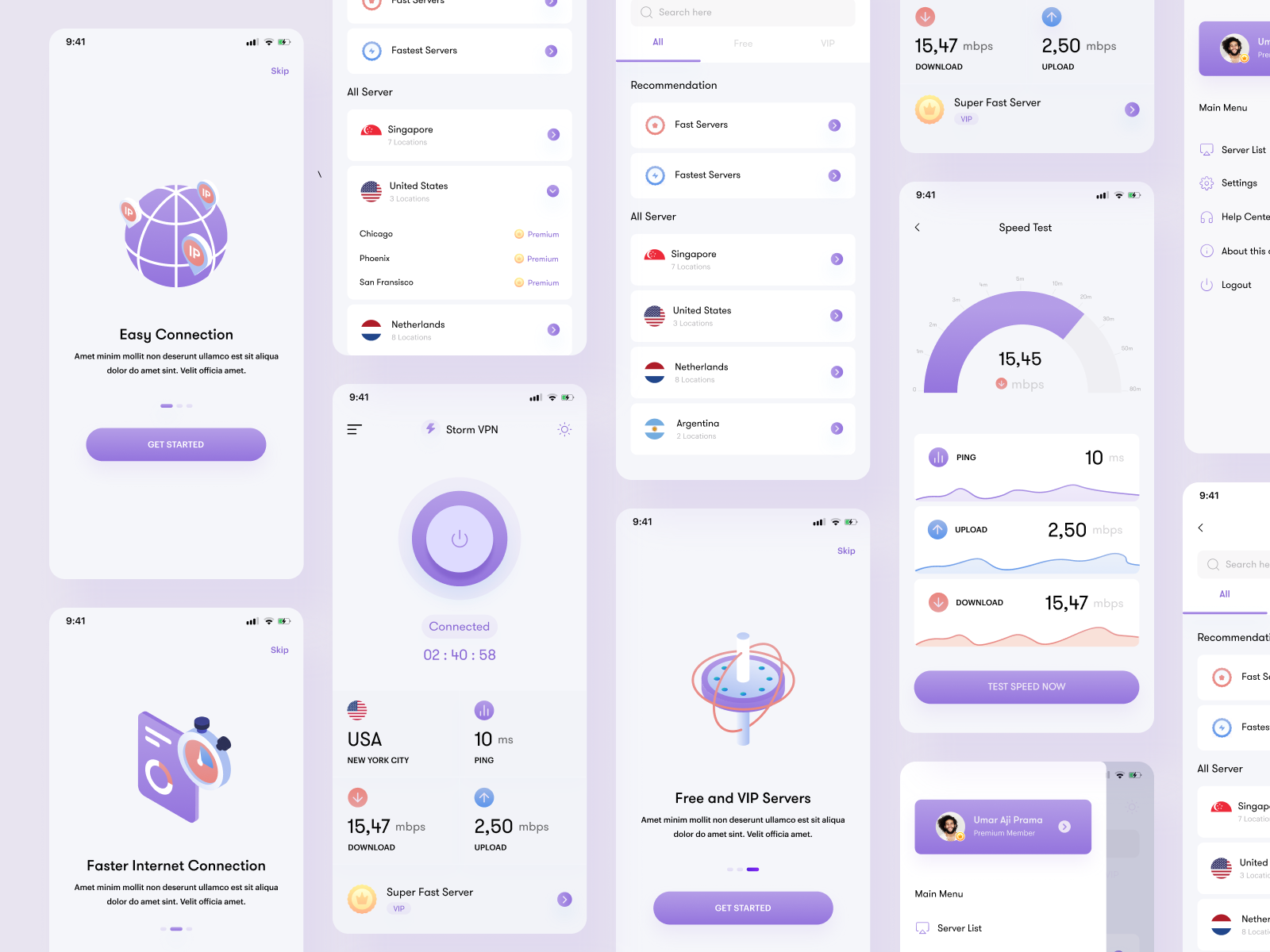 Example of Mobile App Design (Up To 10 Screens)