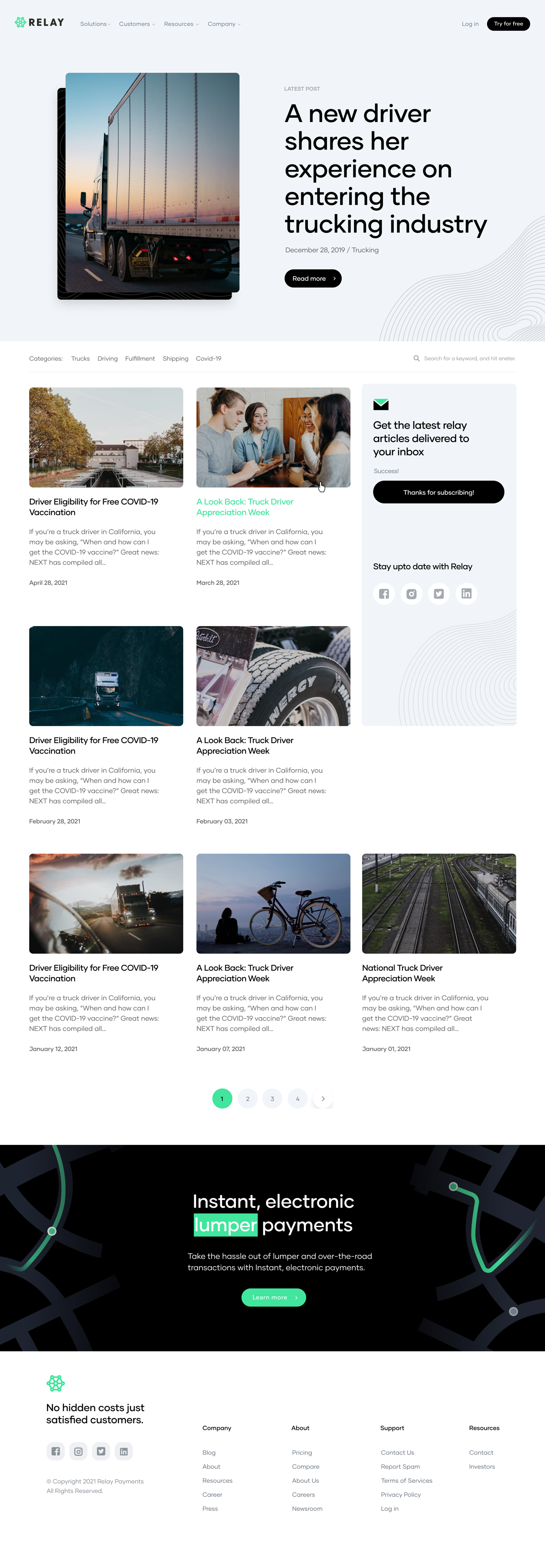 Relay - Blog and Article Page by Alex Banaga on Dribbble
