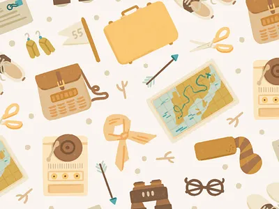 Moonrise Kingdom pattern adventure camp camping forest illustration ipad ipadpro moonrise kingdom movie nature oldschool pattern procreate retro scout surface travel trip vintage wanderlust