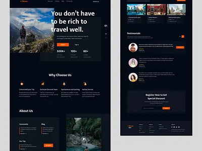 Moses Travell Landing Page🚀 business design holiday landing page popular simple travell travelling ui