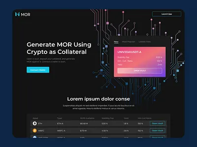 DeFi Website Homepage Design bitcoin blockchain branding crypto cryptocurrency defi design ui ux webdesign website