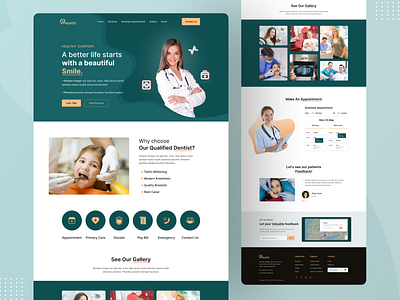 Dental landing Page UI Design dental dental clinic dental landing dental website design dentist doctor website doctors graphic design health healthcare healthcare landing landing page medical medical website tooth typography ui design ux design web design website