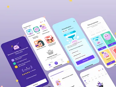 Booby Pro Learning App anxiety app design awareness clean layout confidience daily activities e learning easy learning goal tracking guidance learning app learning plan light colors planner app practice procrastinaton progress checck time management ui user interface