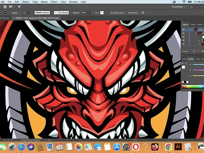 Ogre Devil Head Mascot Logo demon devil esport logo evil head mascot logo games mascot orc orge