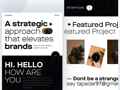 Digital Agency website II black design dribbble europe footer header inspiration interactive landingpage minimal portfolio service type typography uidesign uxdesign webdesign website websitedesign white