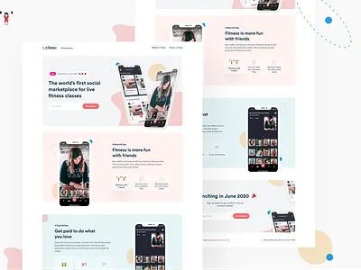 Classi Landing Page branding clean design gym indonesia landing landing page minimalist online class ui website website design whitespace