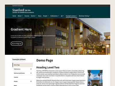 Stanford University Website Design & Development drupal figma ui design ux design web design