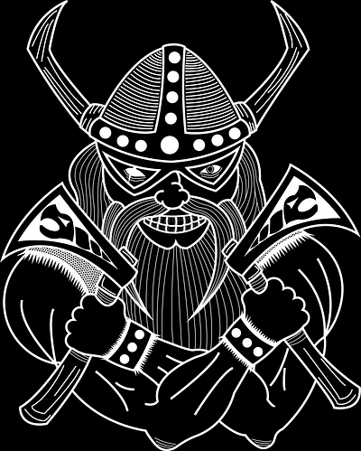 NBK Viking branding design illustration
